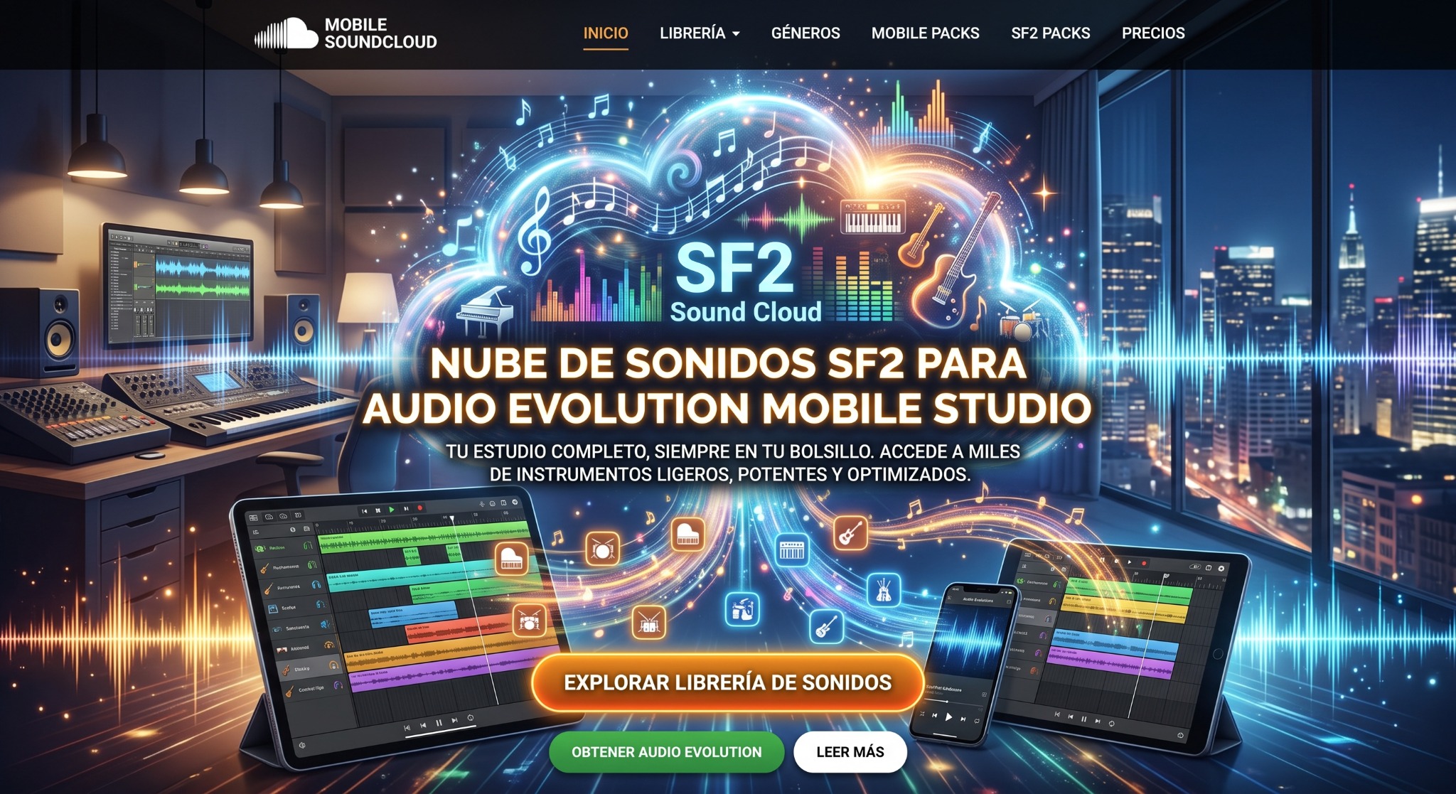 Nube de sonidos SF2 para Audio Evolution